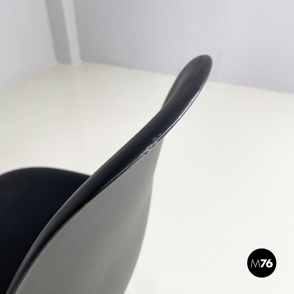 Italian modern Black plastic chairs by Charles and Ray Eames for Vitra, 2017