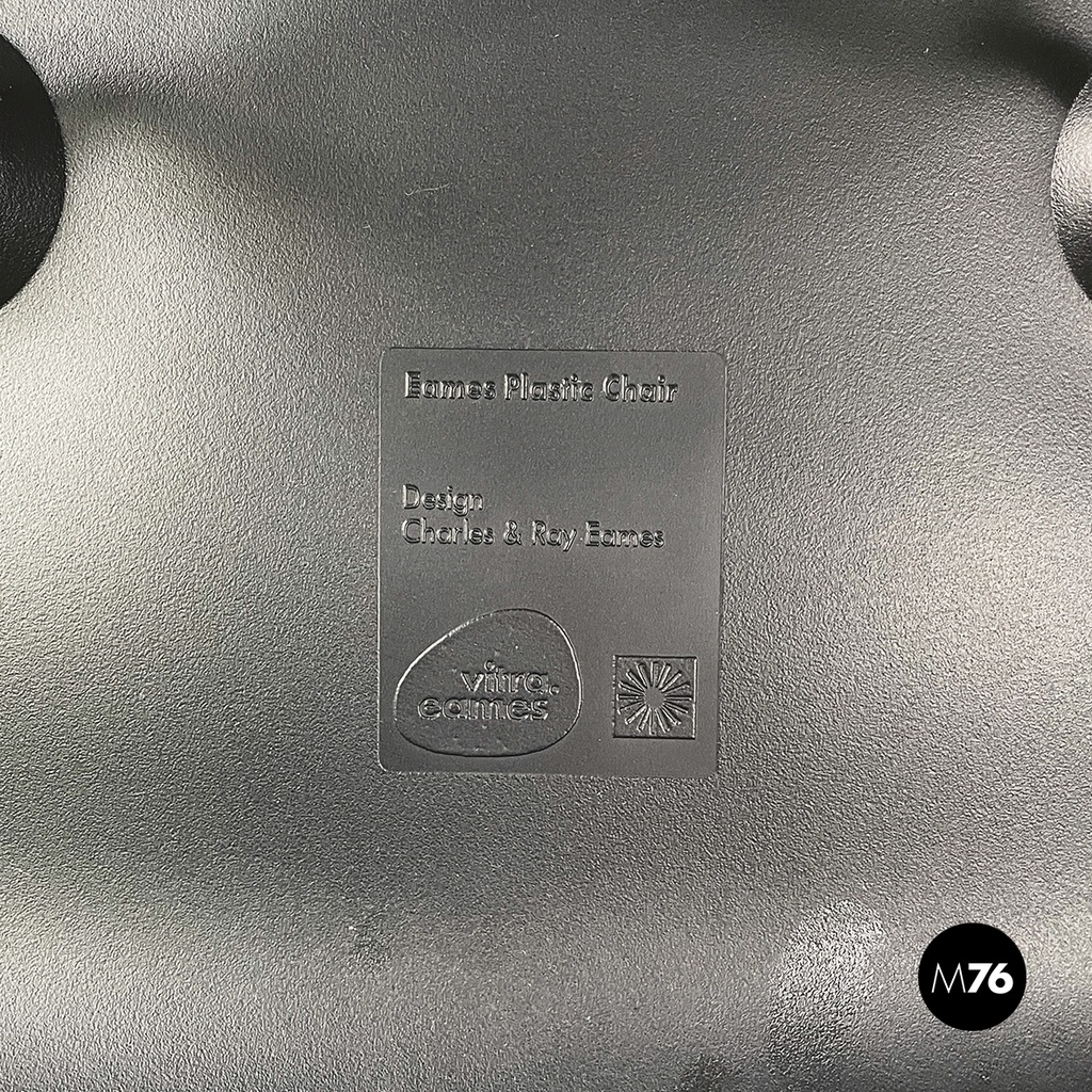 Italian modern Black plastic chairs by Charles and Ray Eames for Vitra, 2017