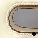 Italian Art Deco white leather and wood chair by Giovanni Gariboldi, 1940s