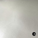 Italian Art Deco white leather and wood chair by Giovanni Gariboldi, 1940s