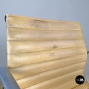 Italian modern salmon pink leather swivel office chair by Eames for ICF, 1970s