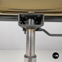 Italian modern salmon pink leather swivel office chair by Eames for ICF, 1970s