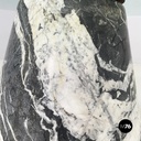 Italian modern Round coffee table in marble and glass, 1980s