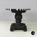 Italian Coffee table in cast iron, black and white marble, early 1900s