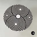 Italian Coffee table in cast iron, black and white marble, early 1900s