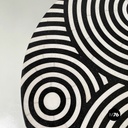 Italian Coffee table in cast iron, black and white marble, early 1900s