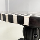 Italian Coffee table in cast iron, black and white marble, early 1900s