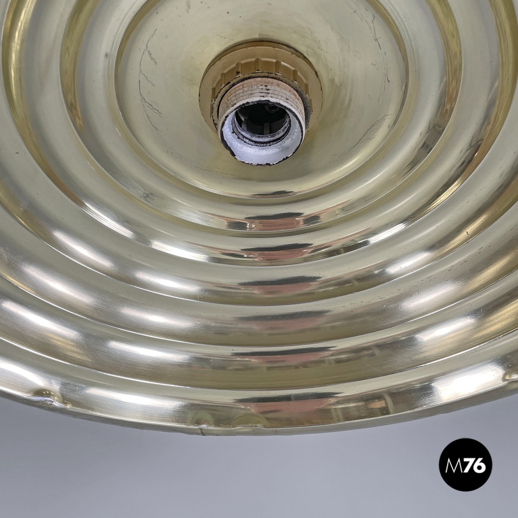 Lampadario dorato Splugen Brau di Achille e Pier Giacomo Castiglioni per Flos, 1960 ca.