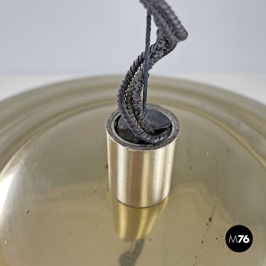 Lampadario dorato Splugen Brau di Achille e Pier Giacomo Castiglioni per Flos, 1960 ca.