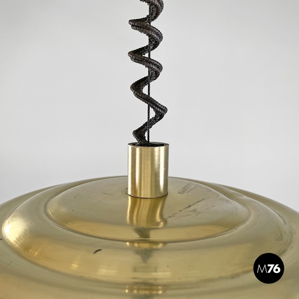 Lampadario dorato Splugen Brau di Achille e Pier Giacomo Castiglioni per Flos, 1960 ca.