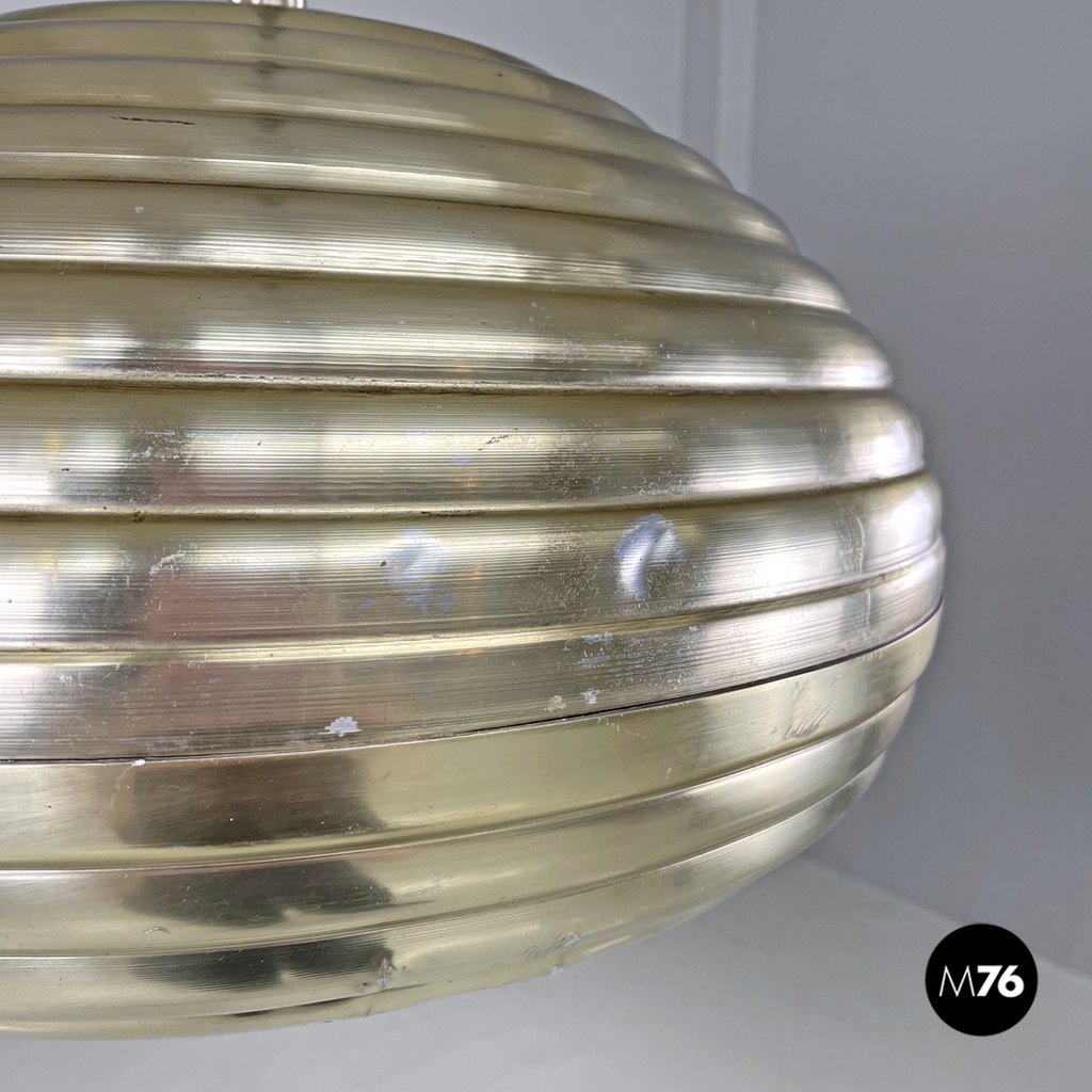 Lampadario dorato Splugen Brau di Achille e Pier Giacomo Castiglioni per Flos, 1960 ca.