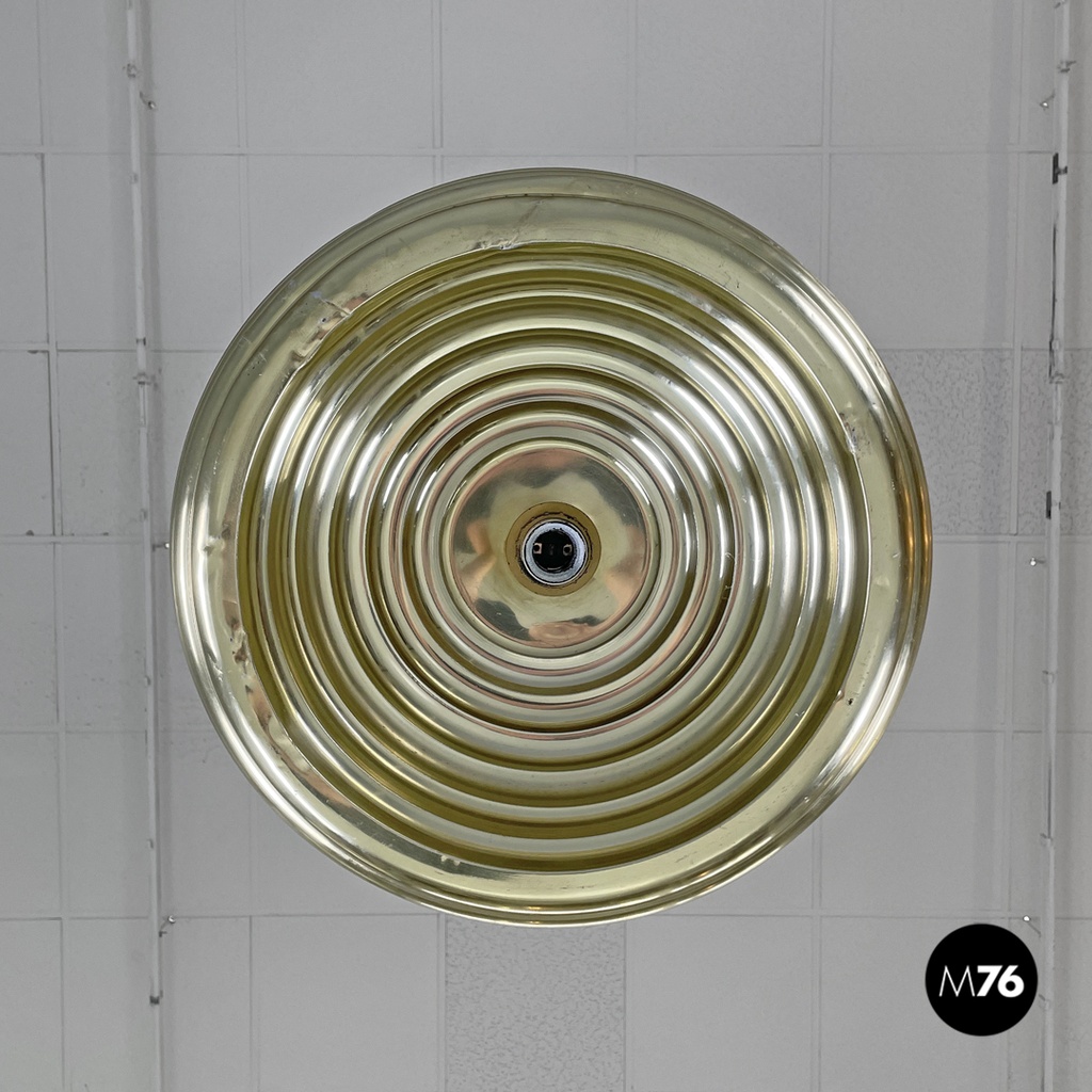 Lampadario dorato Splugen Brau di Achille e Pier Giacomo Castiglioni per Flos, 1960 ca.