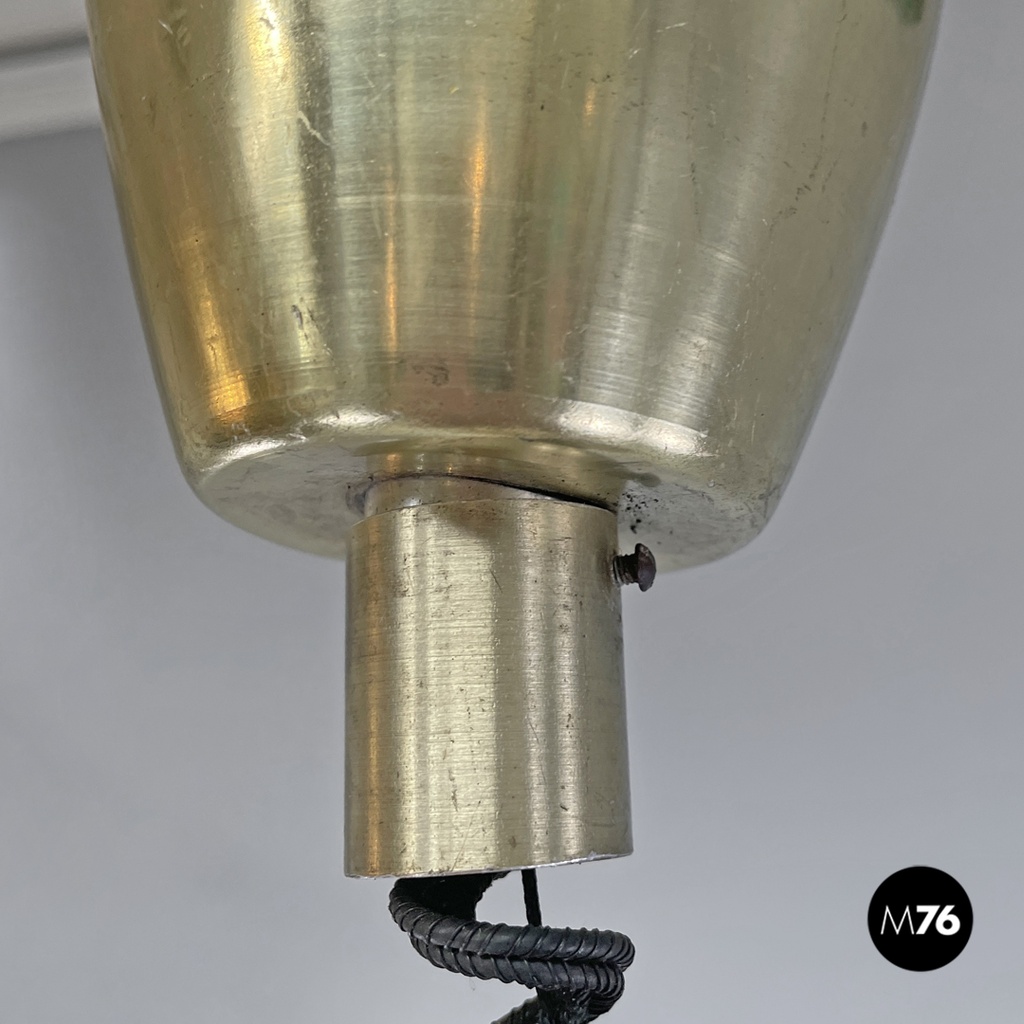 Lampadario dorato Splugen Brau di Achille e Pier Giacomo Castiglioni per Flos, 1960 ca.