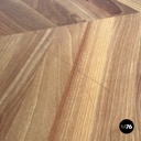 Italian modern round wooden dining table La Rotonda Mario Bellini Cassina, 1980s