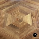 Italian modern round wooden dining table La Rotonda Mario Bellini Cassina, 1980s