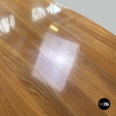 Italian modern round wooden dining table La Rotonda Mario Bellini Cassina, 1980s