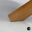 Italian modern round wooden dining table La Rotonda Mario Bellini Cassina, 1980s