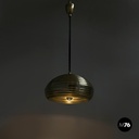 Lampadario dorato Splugen Brau di Achille e Pier Giacomo Castiglioni per Flos, 1960 ca.