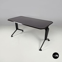 Italian mid-century modern black metal laminate desk Arco BBPR Olivetti, 1960s