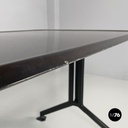 Italian mid-century modern black metal laminate desk Arco BBPR Olivetti, 1960s