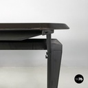 Italian mid-century modern black metal laminate desk Arco BBPR Olivetti, 1960s