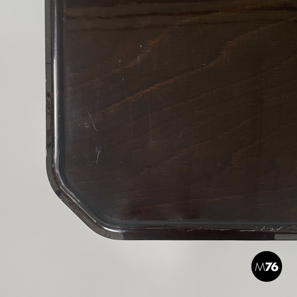 Italian mid-century modern black metal laminate desk Arco BBPR Olivetti, 1960s