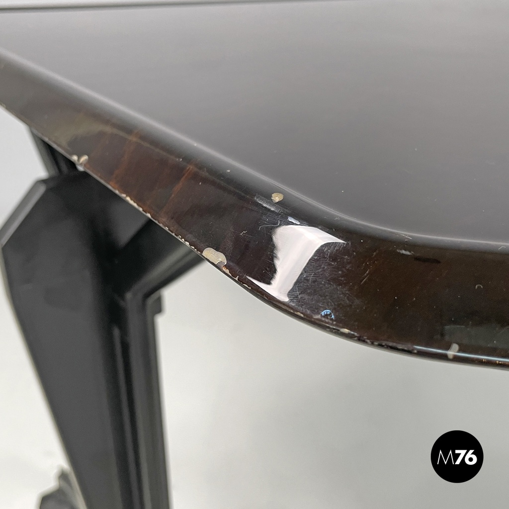 Italian mid-century modern black metal laminate desk Arco BBPR Olivetti, 1960s