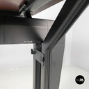 Italian mid-century modern black metal laminate desk Arco BBPR Olivetti, 1960s