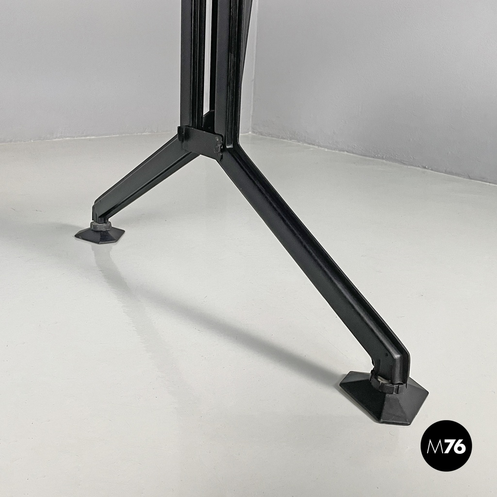Italian mid-century modern black metal laminate desk Arco BBPR Olivetti, 1960s
