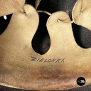 Poland Miner's helmet in dark brown and beige leather, late 1800s-early 1900s