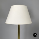 Italian mid-century modern floor lamps white fabric and brass Lam Bologna, 1960s