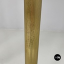 Italian mid-century modern floor lamps white fabric and brass Lam Bologna, 1960s