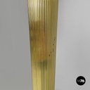 Italian mid-century modern floor lamps white fabric and brass Lam Bologna, 1960s