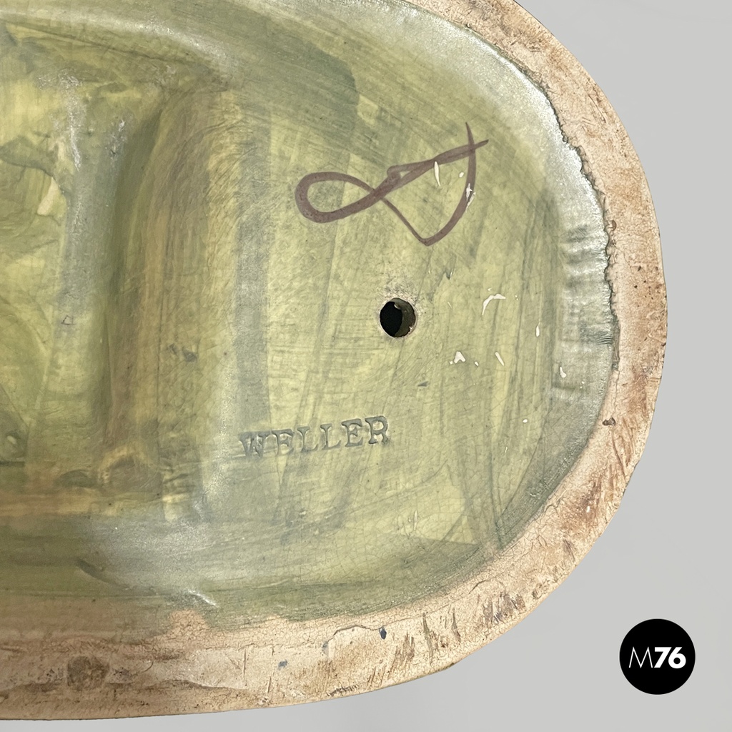 American antique ceramic glass ornamental aquarium Weller Loranger, early 1900s