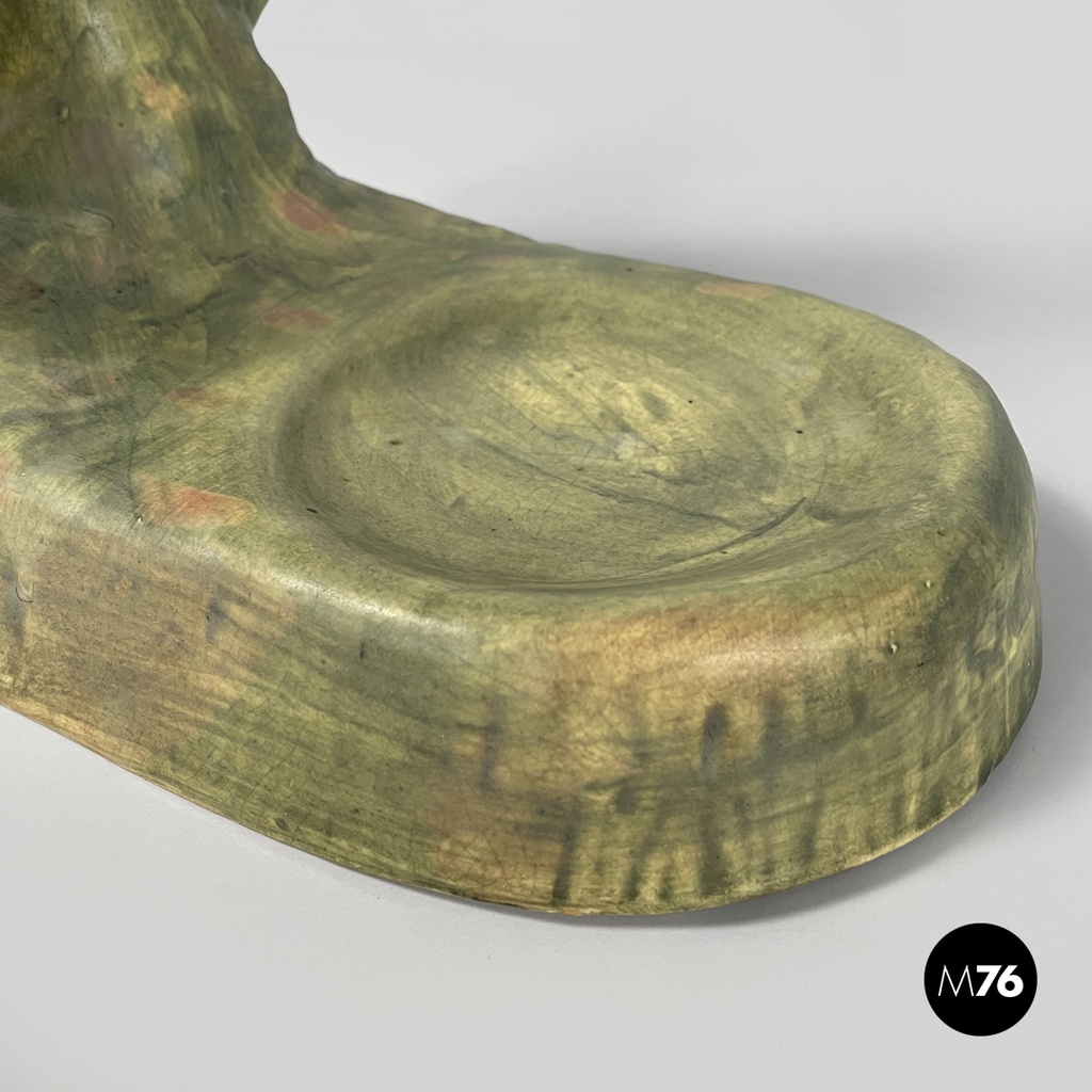 American antique ceramic glass ornamental aquarium Weller Loranger, early 1900s