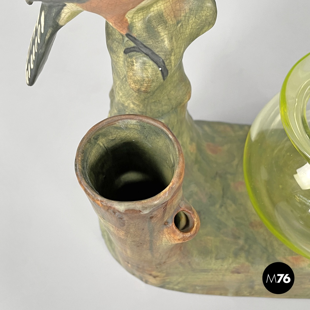 American antique ceramic glass ornamental aquarium Weller Loranger, early 1900s