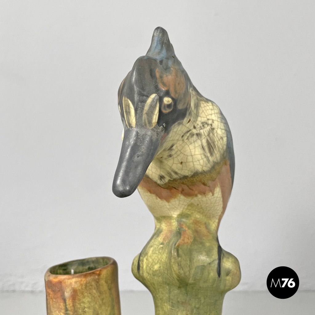 American antique ceramic glass ornamental aquarium Weller Loranger, early 1900s