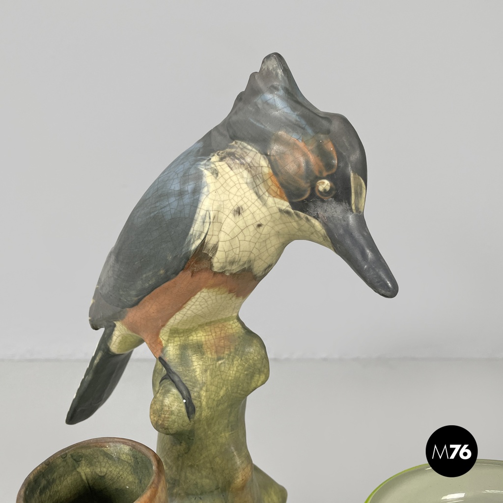 American antique ceramic glass ornamental aquarium Weller Loranger, early 1900s