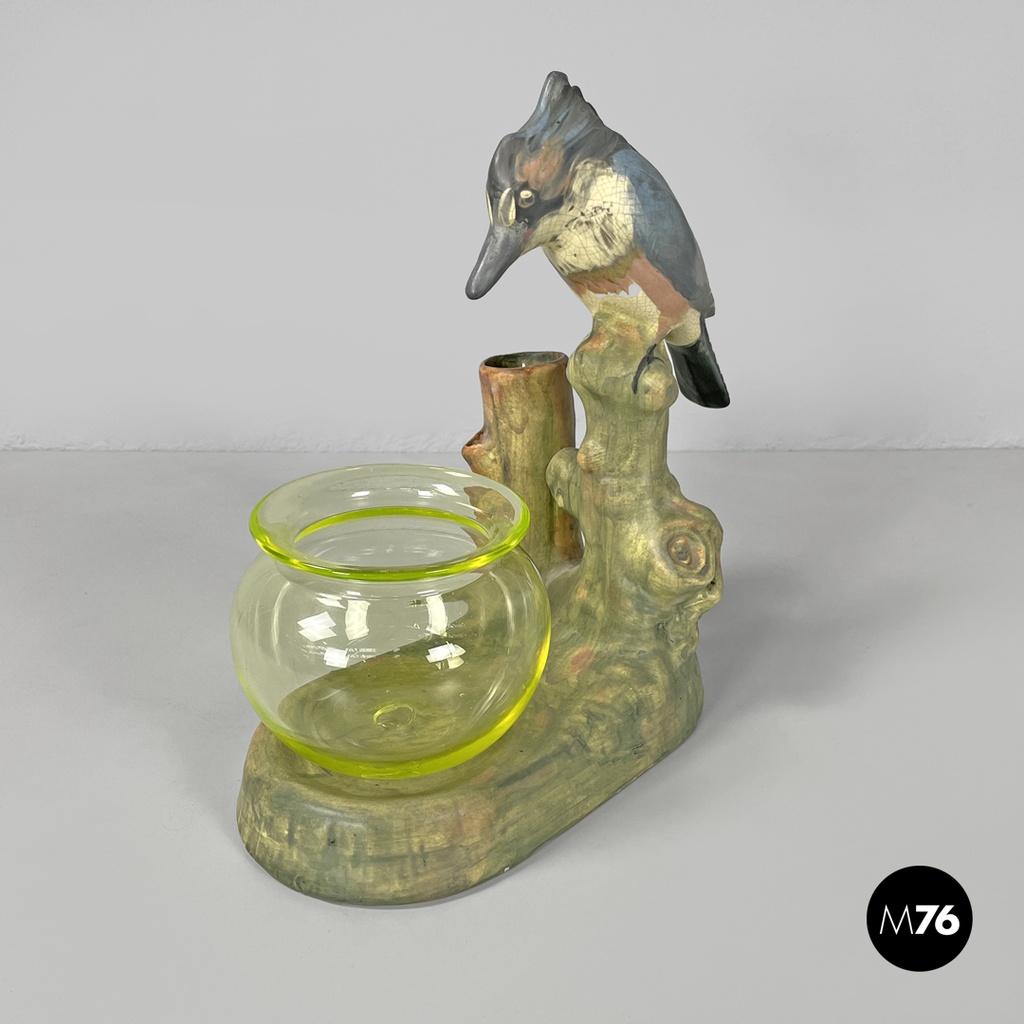 American antique ceramic glass ornamental aquarium Weller Loranger, early 1900s