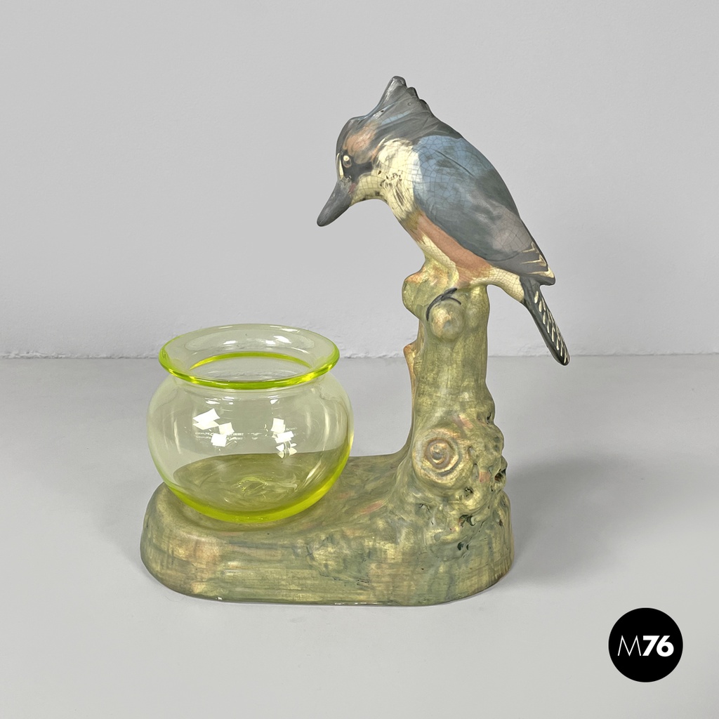 American antique ceramic glass ornamental aquarium Weller Loranger, early 1900s