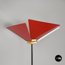 Italian modern floor lamp Kasuko in red metal by De Pas D’Urbino Lomazzi, 1970s