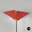 Italian modern floor lamp Kasuko in red metal by De Pas D’Urbino Lomazzi, 1970s