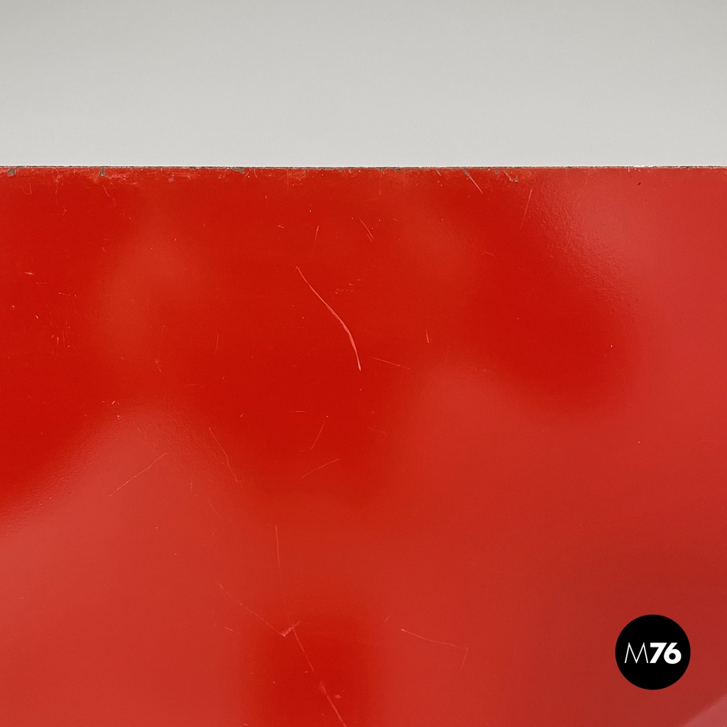 Italian modern floor lamp Kasuko in red metal by De Pas D’Urbino Lomazzi, 1970s