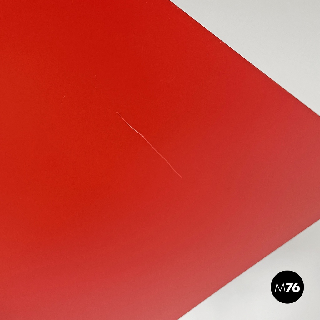 Italian modern floor lamp Kasuko in red metal by De Pas D’Urbino Lomazzi, 1970s