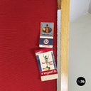 Italian mid-century Deck chair in red fabric and wood by fratelli Reguitti 1960s