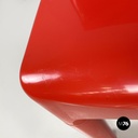 Italian modern red plastic chairs 1050 by Marcello Siard for Longato, 1970s