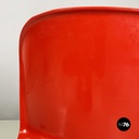 Italian modern red plastic chairs 1050 by Marcello Siard for Longato, 1970s
