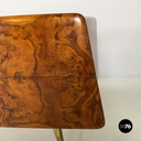 Italian mid-century modern Chest of drawers in wood, glass and brass, 1950s