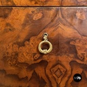 Italian mid-century modern Chest of drawers in wood, glass and brass, 1950s