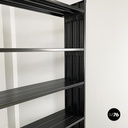 Italian modern Self-supporting bookcases in black plastic by Robots, 1990s